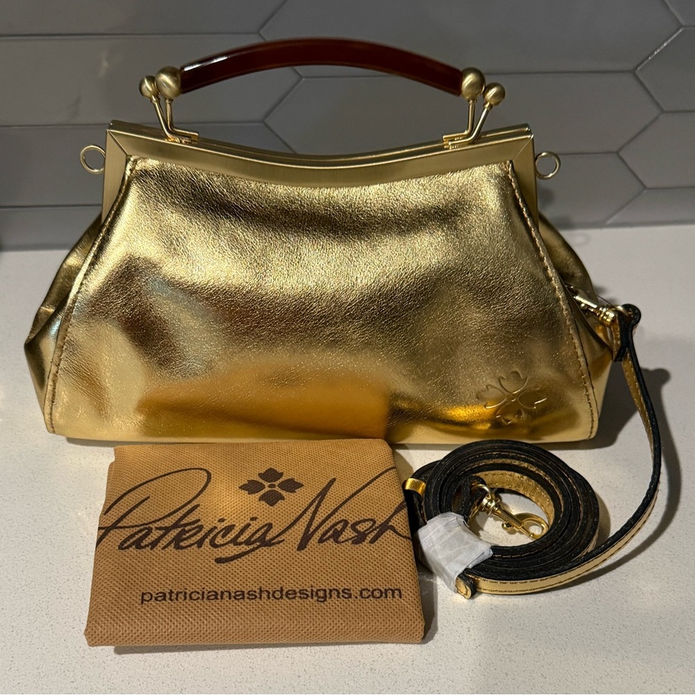 Patricia Nash Kelmscott Metallic Gold 🆕